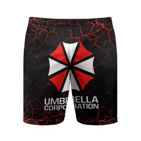 Мужские шорты спортивные с принтом UMBRELLA CORPORATION. ,  |  | corp | corporation | resident evil | umbrella | umbrella corporation | зомби апокалипсис | зонт | игра
