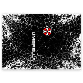 Поздравительная открытка с принтом UMBRELLA CORPORATION. , 100% бумага | плотность бумаги 280 г/м2, матовая, на обратной стороне линовка и место для марки
 | corp | corporation | resident evil | umbrella | umbrella corporation | зомби апокалипсис | зонт | игра