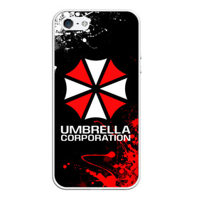 Чехол для iPhone 5/5S матовый с принтом UMBRELLA CORPORATION , Силикон | Область печати: задняя сторона чехла, без боковых панелей | corp | corporation | resident evil | umbrella | umbrella corporation | зомби апокалипсис | зонт | игра