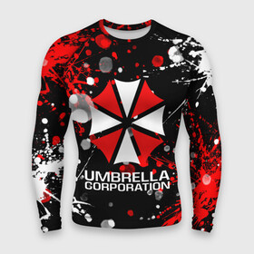 Мужской рашгард 3D с принтом UMBRELLA CORPORATION. ,  |  | corp | corporation | resident evil | umbrella | umbrella corporation | зомби апокалипсис | зонт | игра