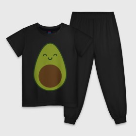 Детская пижама хлопок с принтом Авокадо (+спина) , 100% хлопок |  брюки и футболка прямого кроя, без карманов, на брюках мягкая резинка на поясе и по низу штанин
 | avocado | vegan | vegetarian | авокадо | веган | вегетарианство