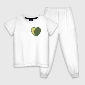 Детская пижама хлопок с принтом Avocado Heart , 100% хлопок |  брюки и футболка прямого кроя, без карманов, на брюках мягкая резинка на поясе и по низу штанин
 | avocado | vegan | vegetarian | авокадо | веган | вегетарианство
