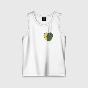 Детская майка хлопок с принтом Avocado Heart ,  |  | avocado | vegan | vegetarian | авокадо | веган | вегетарианство