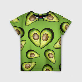Детская футболка 3D с принтом Люблю авокадо , 100% гипоаллергенный полиэфир | прямой крой, круглый вырез горловины, длина до линии бедер, чуть спущенное плечо, ткань немного тянется | food | green | vegetarian | вегетарианец | влюбленность | влюбленные | вместе навсегда | девушке | здоровый | здоровый образ жизни | зелень | кружка | любимая | любимый | люблю | май | натуральный