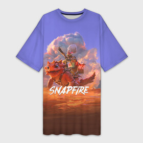 Платье-футболка 3D с принтом Snapfire ,  |  | dota2 | snapfire | снэпфаер | снэпфайер