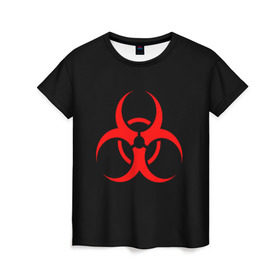 Женская футболка 3D с принтом Plague inc , 100% полиэфир ( синтетическое хлопкоподобное полотно) | прямой крой, круглый вырез горловины, длина до линии бедер | game | ncov2019 | plague inc | warning | вирус | знак | игра | китай | коронавирус | опасность | символ