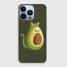 Чехол для iPhone 13 Pro с принтом AVOCATO ,  |  | avocado | avocato | avogato | cat | cats | авокадо | авокато | авокот | картинка | картинки | кот | коте | котэ | прикольная | прикольные