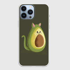 Чехол для iPhone 13 Pro Max с принтом AVOCATO ,  |  | avocado | avocato | avogato | cat | cats | авокадо | авокато | авокот | картинка | картинки | кот | коте | котэ | прикольная | прикольные