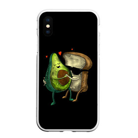 Чехол для iPhone XS Max матовый с принтом Love , Силикон | Область печати: задняя сторона чехла, без боковых панелей | avocado | avocato | avogato | cat | cats | авокадо | авокато | авокот | картинка | картинки | кот | коте | котэ | прикольная | прикольные