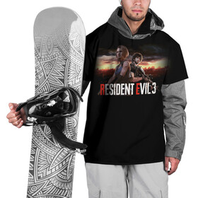 Накидка на куртку 3D с принтом Resident Evil 3 , 100% полиэстер |  | Тематика изображения на принте: carlos oliveira | jill valentine | nemesis | re 3 | resident evil 3 remake | джил вэлентайн | карлос оливейра | немезида | немезис | обитель зла