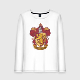 Женский лонгслив хлопок с принтом Coat of gryffindor , 100% хлопок |  | vdgerir | гарри поттер | гриффиндор | дамблдор | добби | слизерин | хогвартс