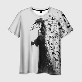Мужская футболка 3D с принтом Чумной доктор , 100% полиэфир | прямой крой, круглый вырез горловины, длина до линии бедер | lord | plague | болезнь | вороны | доктор | маска | птицы | чумной