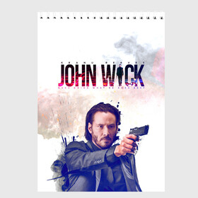 Скетчбук с принтом John Wick , 100% бумага
 | 48 листов, плотность листов — 100 г/м2, плотность картонной обложки — 250 г/м2. Листы скреплены сверху удобной пружинной спиралью | john wick | keanu reeves | боевик | джон уик | киану ривз | кино | пистолет | фильм