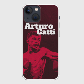 Чехол для iPhone 13 mini с принтом Arturo Gatti ,  |  | Тематика изображения на принте: arturo gatti | arturo thunder gatti | gatti | thunder | артуро гатти | гатти