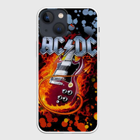 Чехол для iPhone 13 mini с принтом AC DC ,  |  | ac dc | acdc | back in black | columbia | epic | force | guitar | pop | rock | vevo | ангус | блюз | рок | хард | янг