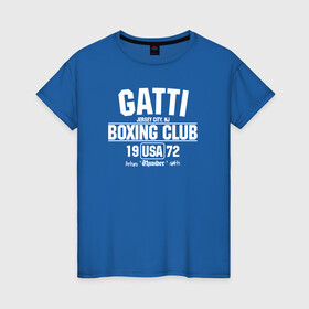 Женская футболка хлопок с принтом Gatti Boxing Club , 100% хлопок | прямой крой, круглый вырез горловины, длина до линии бедер, слегка спущенное плечо | arturo gatti | arturo thunder gatti | gatti | thunder | артуро гатти | гатти