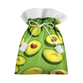 Подарочный 3D мешок с принтом АВАКАДО ПАТТЕРН. , 100% полиэстер | Размер: 29*39 см | ovakado | авокадо | фрукты