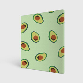 Холст квадратный с принтом АВОКАДО. , 100% ПВХ |  | ovakado | авокадо | фрукты