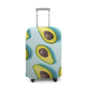 Чехол для чемодана 3D с принтом АВОКАДО. , 86% полиэфир, 14% спандекс | двустороннее нанесение принта, прорези для ручек и колес | ovakado | авокадо | фрукты