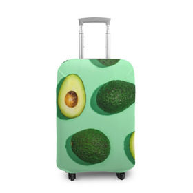 Чехол для чемодана 3D с принтом АВАКАДО , 86% полиэфир, 14% спандекс | двустороннее нанесение принта, прорези для ручек и колес | ovakado | авокадо | фрукты