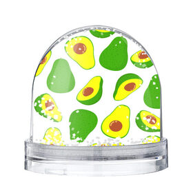 Снежный шар с принтом АВОКАДО , Пластик | Изображение внутри шара печатается на глянцевой фотобумаге с двух сторон | ovakado | авокадо | фрукты