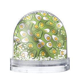 Снежный шар с принтом АВАКАДО паттерн , Пластик | Изображение внутри шара печатается на глянцевой фотобумаге с двух сторон | ovakado | авокадо | фрукты