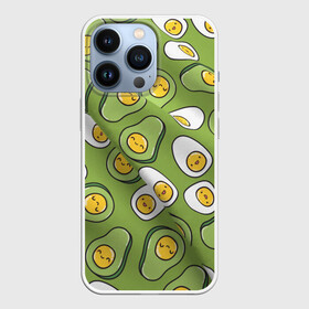 Чехол для iPhone 13 Pro с принтом АВАКАДО паттерн ,  |  | Тематика изображения на принте: ovakado | авокадо | фрукты