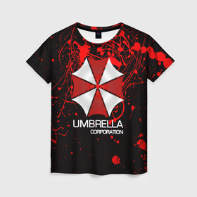 Женская футболка 3D с принтом UMBRELLA CORP , 100% полиэфир ( синтетическое хлопкоподобное полотно) | прямой крой, круглый вырез горловины, длина до линии бедер | biohazard | biohazard 7 | crocodile | fang | game | hand | monster | new umbrella | resident evil | resident evil 7 | umbrella | umbrella corp | umbrella corporation | zombie | обитель