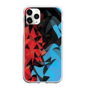 Чехол для iPhone 11 Pro Max матовый с принтом Fire and water , Силикон |  | абстракция | вода | краски | линии | огонь | пламя | синий | текстура | узор | цвета | яркий