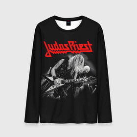 Мужской лонгслив 3D с принтом JUDAS PRIEST. , 100% полиэстер | длинные рукава, круглый вырез горловины, полуприлегающий силуэт | firepower | judas priest | бог металла | джудас прист | иуда прист | музыка | роб хэлфорд | рок | рок н ролл | хэви метал