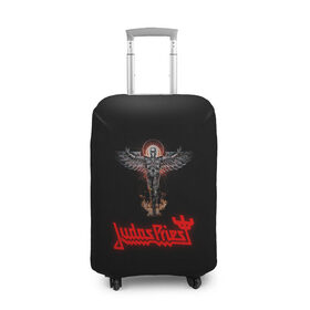 Чехол для чемодана 3D с принтом Judas Priest. , 86% полиэфир, 14% спандекс | двустороннее нанесение принта, прорези для ручек и колес | 