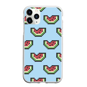 Чехол для iPhone 11 Pro Max матовый с принтом Пиксельный арбуз , Силикон |  | minecraft | арбуз | арбузы | майнкрафт | пиксели | пиксель | фрукт | фрукты | ягода | ягоды