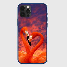 Чехол для iPhone 12 Pro с принтом Flamingo Love , силикон | область печати: задняя сторона чехла, без боковых панелей | 14 февраля | 8 марта | валентинов день | верность | влюбленность | влюбленные | вместе | вместе навсегда | девушке | женат | женский день | женский праздник | закат | замужем | кружка | любимая