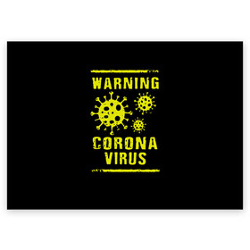 Поздравительная открытка с принтом Warning Corona Virus , 100% бумага | плотность бумаги 280 г/м2, матовая, на обратной стороне линовка и место для марки
 | 2019 | 2019 ncov | 2020 | corona | coronavirus | market | ncov | pneumonia | seafood | virus | warning | wuhan | вирус | внимание | китай | коронавирус | осторожно | ухань | уханьский коронавирус | штамм