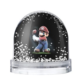Снежный шар с принтом Марио , Пластик | Изображение внутри шара печатается на глянцевой фотобумаге с двух сторон | mario | игры | марио | мультфильмы | прикольные | хиты