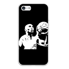 Чехол для iPhone 5/5S матовый с принтом Kobe Bryant 24 , Силикон | Область печати: задняя сторона чехла, без боковых панелей | 24 | basketball | bryant | kobe | lakers | nba