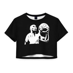 Женская футболка Crop-top 3D с принтом Kobe Bryant 24 , 100% полиэстер | круглая горловина, длина футболки до линии талии, рукава с отворотами | 24 | basketball | bryant | kobe | lakers | nba