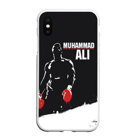 Чехол для iPhone XS Max матовый с принтом Muhammad Ali , Силикон | Область печати: задняя сторона чехла, без боковых панелей | ali | muhammad ali | the greatest | али | бокс | мухамед али | мухаммед али