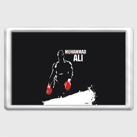Магнит 45*70 с принтом Muhammad Ali , Пластик | Размер: 78*52 мм; Размер печати: 70*45 | Тематика изображения на принте: ali | muhammad ali | the greatest | али | бокс | мухамед али | мухаммед али