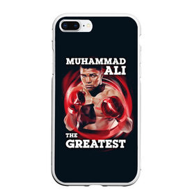 Чехол для iPhone 7Plus/8 Plus матовый с принтом Muhammad Ali , Силикон | Область печати: задняя сторона чехла, без боковых панелей | ali | muhammad ali | the greatest | али | бокс | мухамед али | мухаммед али