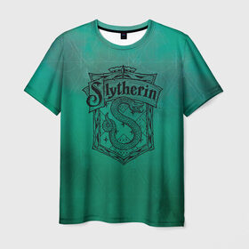 Мужская футболка 3D с принтом Coat of Slytherin , 100% полиэфир | прямой крой, круглый вырез горловины, длина до линии бедер | vdgerir | гарри поттер | гриффиндор | дамблдор | добби | слизерин | хогвартс