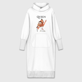 Платье удлиненное хлопок с принтом QUEEN ,  |  | freddy | music | queen | rock | рок | фредди меркури