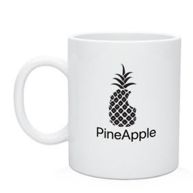 Кружка с принтом PineApple , керамика | объем — 330 мл, диаметр — 80 мм. Принт наносится на бока кружки, можно сделать два разных изображения | Тематика изображения на принте: apple | pineapple | ананас | фрукт | фрукты | эпл | эппл