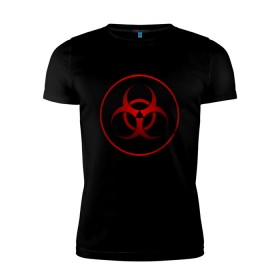 Мужская футболка премиум с принтом Biohazard , 92% хлопок, 8% лайкра | приталенный силуэт, круглый вырез ворота, длина до линии бедра, короткий рукав | biohazard | бактерии | бактерия | биологическая опасность | вирус | вирусы | заражение | зараза | заразный | знак | микроб | микробы | опасно | опасность | предупреждение | эпидемия
