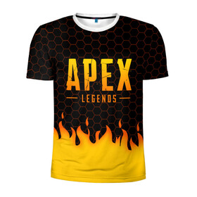 Мужская футболка 3D спортивная с принтом APEX LEGENDS  , 100% полиэстер с улучшенными характеристиками | приталенный силуэт, круглая горловина, широкие плечи, сужается к линии бедра | apex | apex legends | battle | battle royal | bloodhound | titanfall | wraith | апекс | апекс легендс | батл рояль | битва | война | каустик | королевская битва