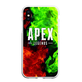 Чехол для iPhone XS Max матовый с принтом APEX LEGENDS , Силикон | Область печати: задняя сторона чехла, без боковых панелей | apex | apex legends | battle | battle royal | bloodhound | titanfall | wraith | апекс | апекс легендс | батл рояль | битва | война | каустик | королевская битва