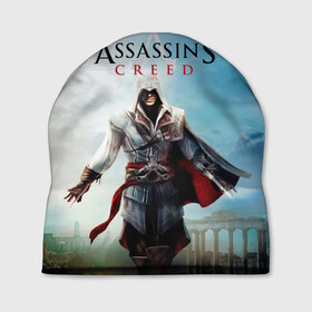 Шапка 3D с принтом Assassins Creed , 100% полиэстер | универсальный размер, печать по всей поверхности изделия | blood | game | асасин | ассасин | ассасин крид | ассассин | ассассин крид | дезмонд майлс | дитя ассассинов | игра | кровь | надпись | оружие