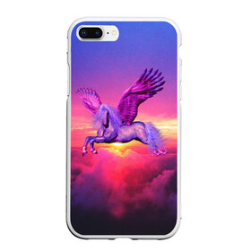 Чехол для iPhone 7Plus/8 Plus матовый с принтом Dusk Sky Horse , Силикон | Область печати: задняя сторона чехла, без боковых панелей | высота | закат | конь | крылья | легенды | летать | летающий | лошадь | мистический | мифология | мифы | небесный | небо | облака | облач | пегас | плед | подушка | полет | пурпурный | сумерки | сумка