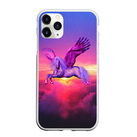 Чехол для iPhone 11 Pro матовый с принтом Dusk Sky Horse , Силикон |  | высота | закат | конь | крылья | легенды | летать | летающий | лошадь | мистический | мифология | мифы | небесный | небо | облака | облач | пегас | плед | подушка | полет | пурпурный | сумерки | сумка