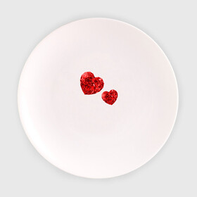 Тарелка с принтом Рубиновые сердца , фарфор | диаметр - 210 мм
диаметр для нанесения принта - 120 мм | вместе | любовь | пара | рубин | сердце